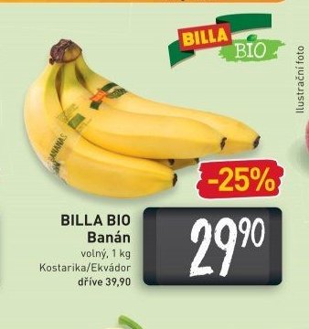 BILLA BIO Banán
