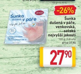Šunka dušená v páře, venkovská, selská
