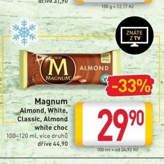 Magnum Almond, White, Classic, Almond white choc