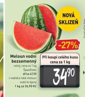 Meloun vodní bezsemenný