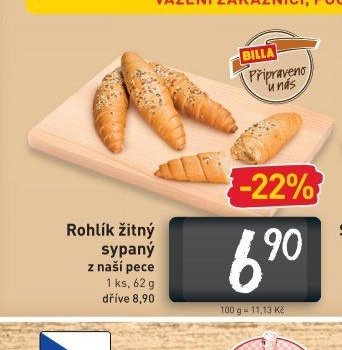 Rohlík žitný sypaný