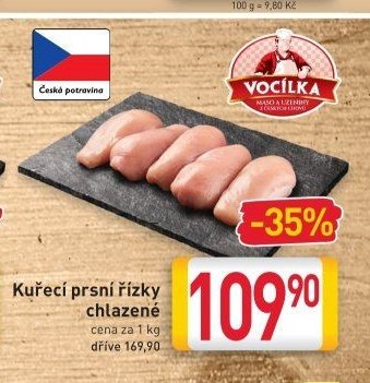 Kuřecí prsní řízky chlazené