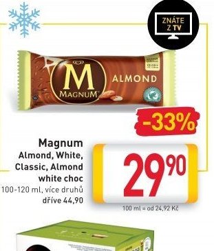 Magnum Almond, White, Classic, Almond white choc