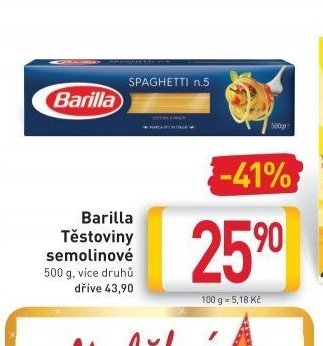 Barilla Těstoviny semolinové