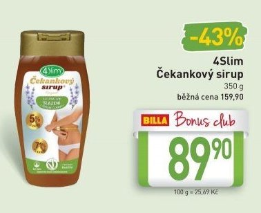 4Slim Čekankový sirup