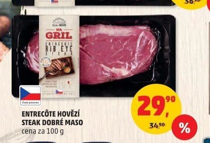 ENTRECÔTE HOVĚZÍ STEAK DOBRÉ MASO