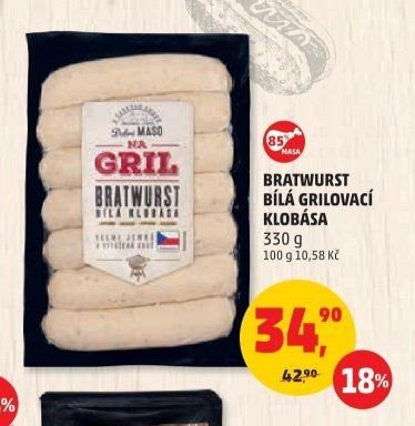 Bratwurst bílá grilovací klobása