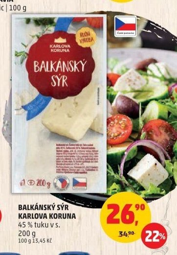 Balkánský sýr Karlova Koruna