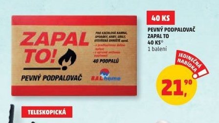 Pevný podpalovač ZAPAL TO