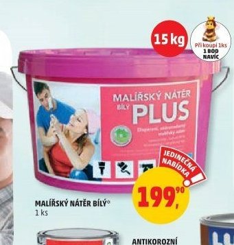 Malířský nátěr bílý 15 kg