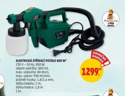 Elektrická stříkací pistole 800 W