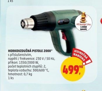 Horkovzdušná pistole 2000 W