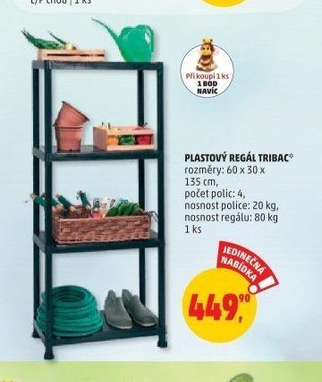 Plastový regál TRIBAC