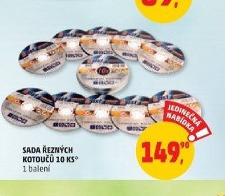 Sada řezných kotoučů 10 ks