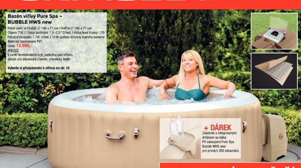 Bazén vířivý Pure Spa - BUBBLE HWS new - UNI HOBBY akcniletaky.com