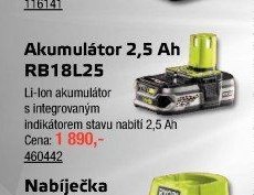 Akumulátor 2,5 Ah RB18L25 - UNI HOBBY akcniletaky.com