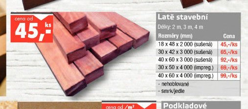 Latě stavební - UNI HOBBY akcniletaky.com