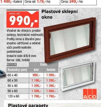 Plastové sklepní okno - UNI HOBBY akcniletaky.com