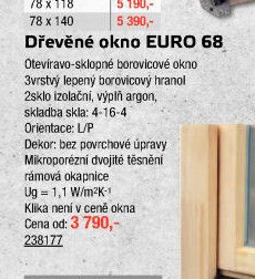 Dřevěné okno EURO 68 - UNI HOBBY akcniletaky.com