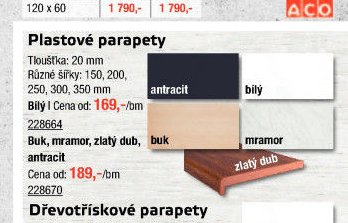 Plastové parapety - UNI HOBBY akcniletaky.com