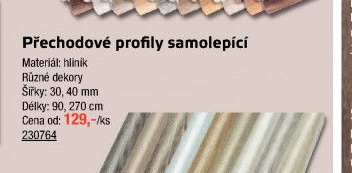 Přechodové profily samolepící - UNI HOBBY akcniletaky.com