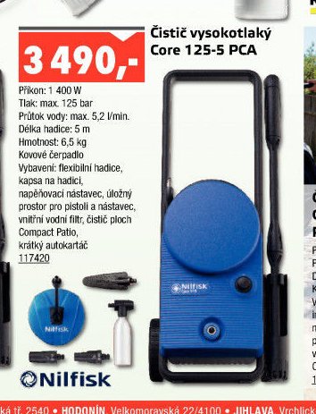 Čistič vysokotlaký Core 125-5 PCA - UNI HOBBY akcniletaky.com