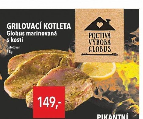Grilovací kotleta Globus marinovaná s kostí