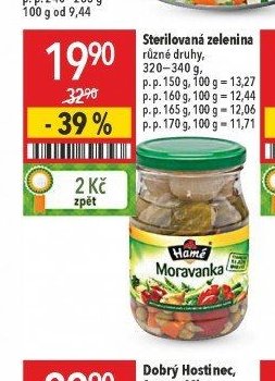 Sterilovaná zelenina Hamé Moravanka