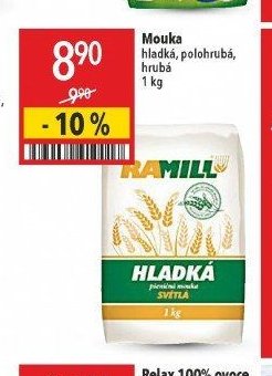 Mouka hladká, polohrubá, hrubá