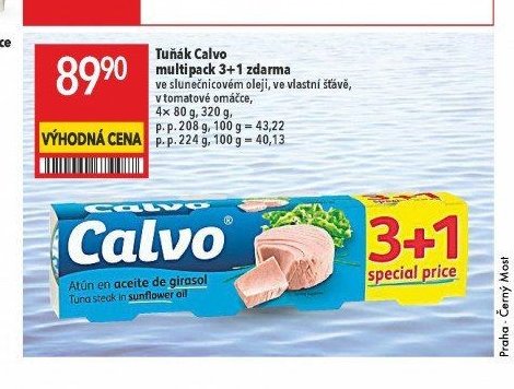 Tuňák Calvo multipack 3+1 zdarma
