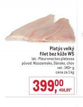 Platýs velký filet bez kůže W5
