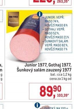 Junior 1977, Gothaj 1977, Šunkový salám zauzený 1977