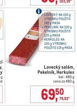 Lovecký salám, Pekelník, Herkules
