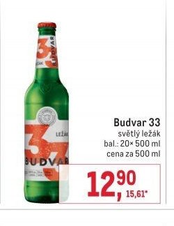 Budvar 33 světlý ležák