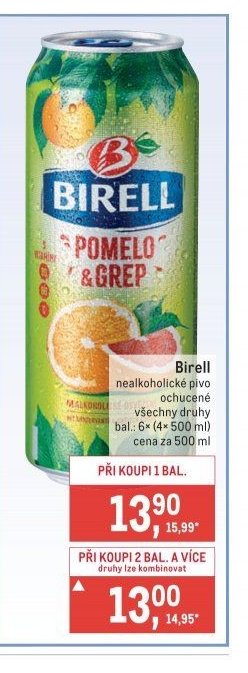 Birell nealkoholické pivo ochucené