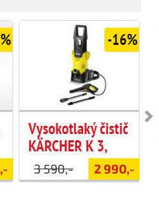 Vysokotlaký čistič KÄRCHER K 3 - UNI HOBBY akcniletaky.com