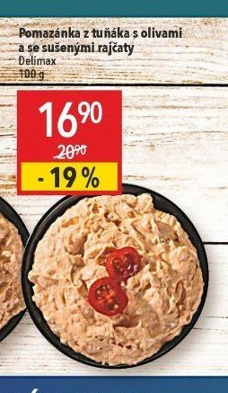 Pomazánka z tuňáka s olivami a se sušenými rajčaty Delimax 100 g
