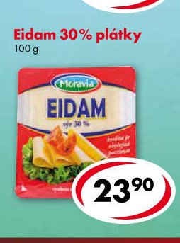 Eidam 30 % plátky
