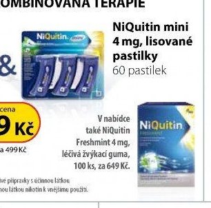 NiQuitin mini 4 mg, lisované pastilky 60 pastilek