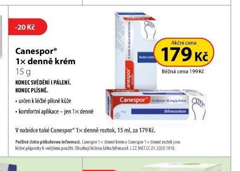 Canespor 1x denně krém 15 g