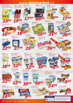 akční leták ESO MARKET 5.5.2021-16.5.2021