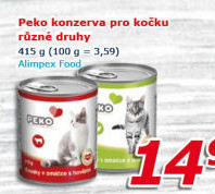 Konzerva pro kočky Peko