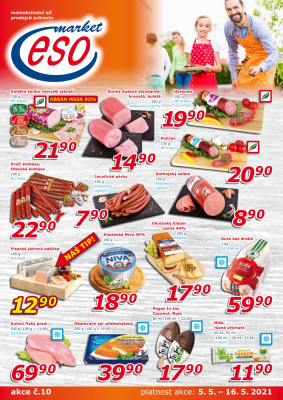 akční leták ESO MARKET 5.5.2021-16.5.2021