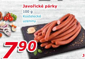 Párky javořické Kostelecké uzeniny