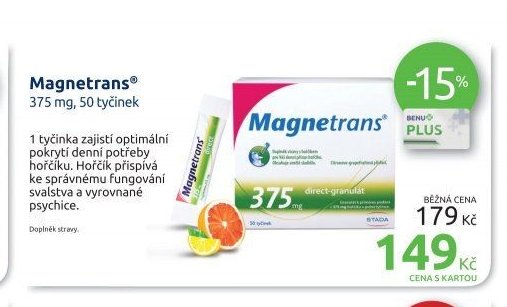 Magnetrans 375 mg, 50 tyčinek