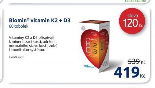 Biomin vitamin K2 + D3 60 tobolek