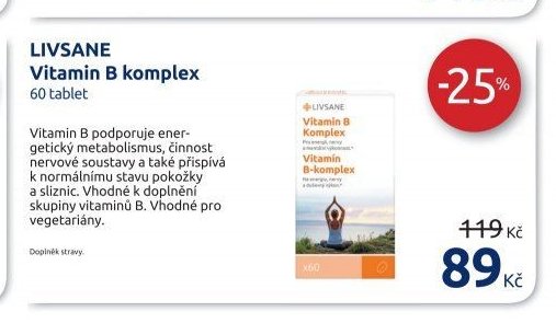 LIVSANE Vitamin B komplex 60 tablet