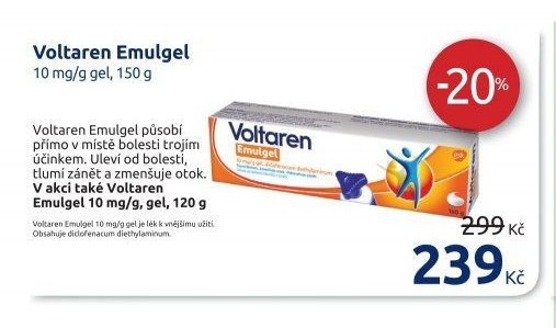 Voltaren Emulgel 10 mg/g gel, 120 g