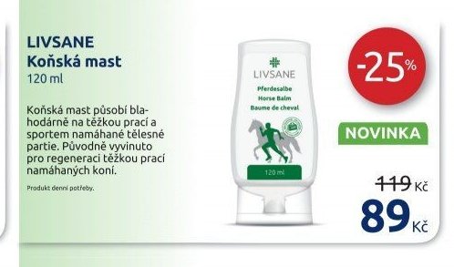 LIVSANE Koňská mast 120 ml