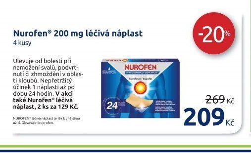 Nurofen 200 mg léčivá náplast 4 kusy